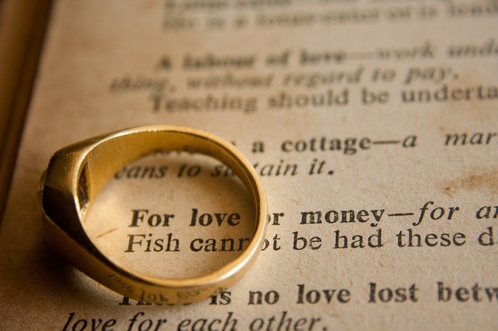 Phrase Wedding Marriage Love Or Money Wedding Ring